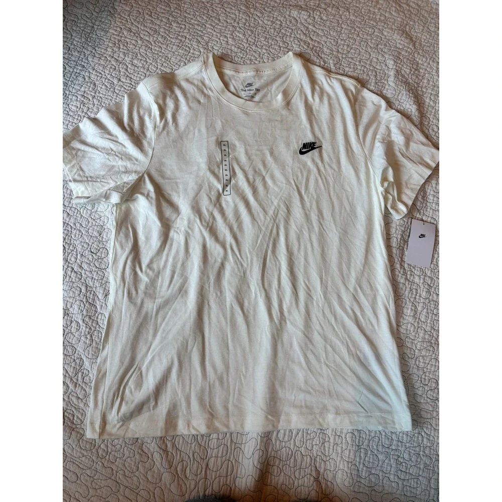 Nike Logo T-Shirt Mens Size XL White With Black Logo